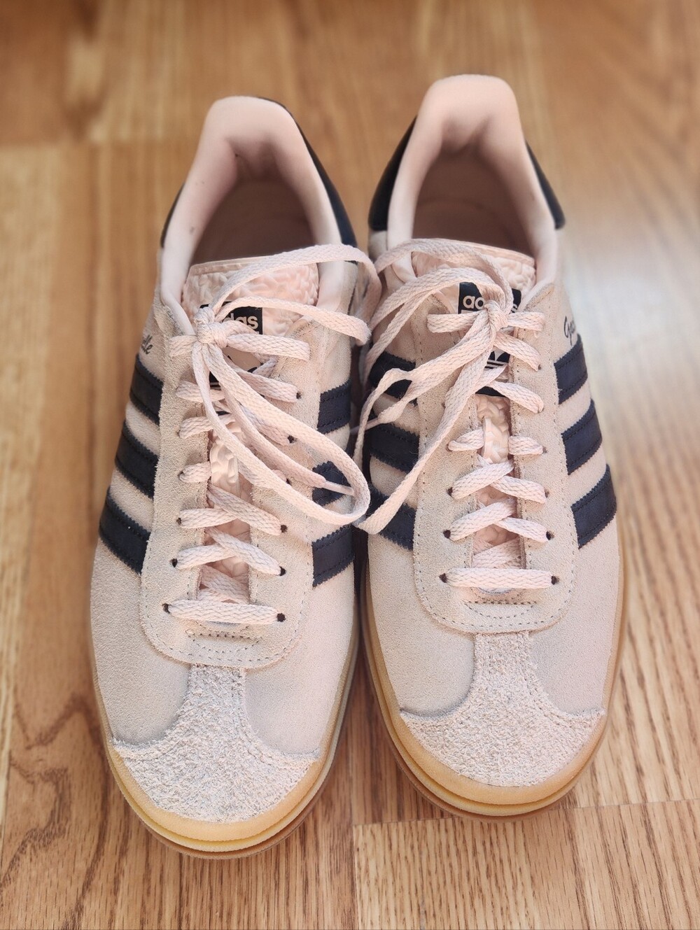 Adidas Women’s Light Pink Platform Gazelle Size 8 - Picture 1 of 8
